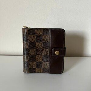 LOUIS VUITTON Damier Ebene Zippe Zipped Compact Wallet